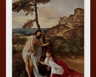 Noli Me Tangere Titian Inspirational Devotional 8.5X11 inches Poster.