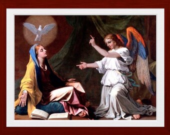 Annunciation Joyful Inspirational Devotional 8.5X11 inches Poster.