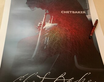 Chet Baker Beautiful Cool Blues 18x24 inches Jazz Poster by Seattletunes. Nice!
