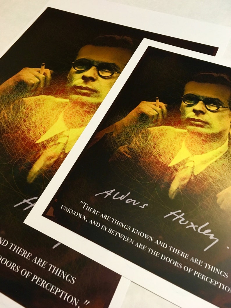 Aldous Huxley Doors Of Perception Quotes Aldous Huxley's Doors of Perception Quote Poster | Etsy