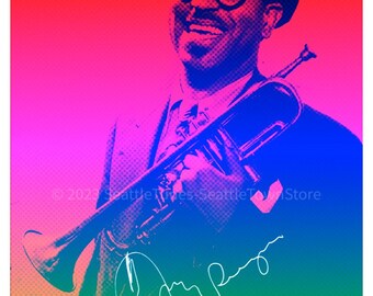 Dizzy Gillespie Colorful Beautiful Original 11x17 inches Poster