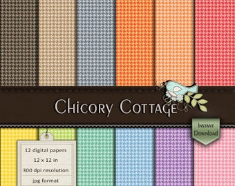 DESCARGA INSTANTE - Digital Scrapbooking Paper - Houndstooth Heaven