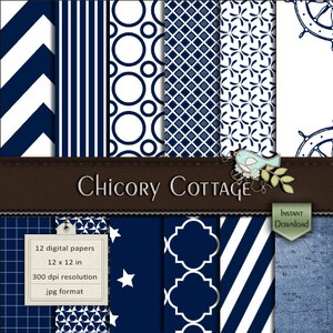 SOFORTIGER DOWNLOAD - Digitales Scrapbooking Papier - Regatta