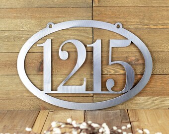 5 inch House Numbers, Address Sign Yard, Metal Sign Personalized Outdoor, Address Hanging Plaque