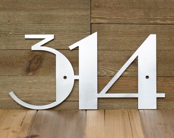 Modern Numbers House, 6 Inch Metal House Numbers, 8 Inch House Numbers, Address Signs for House