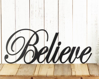 Believe Wall Sign Etsy