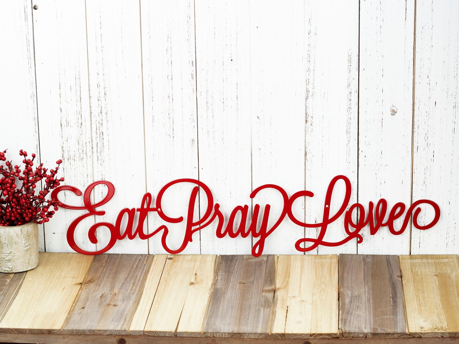 Eat Pray Love Kitchen and Dining Metal Wall Art Kitchen Wall Etsy