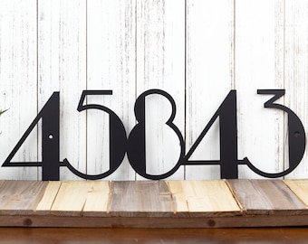 Modern House Numbers, Modern Address, Art Deco, Metal Sign, Metal Wall Art, Outdoor Sign, Address Numbers, Address Plaque