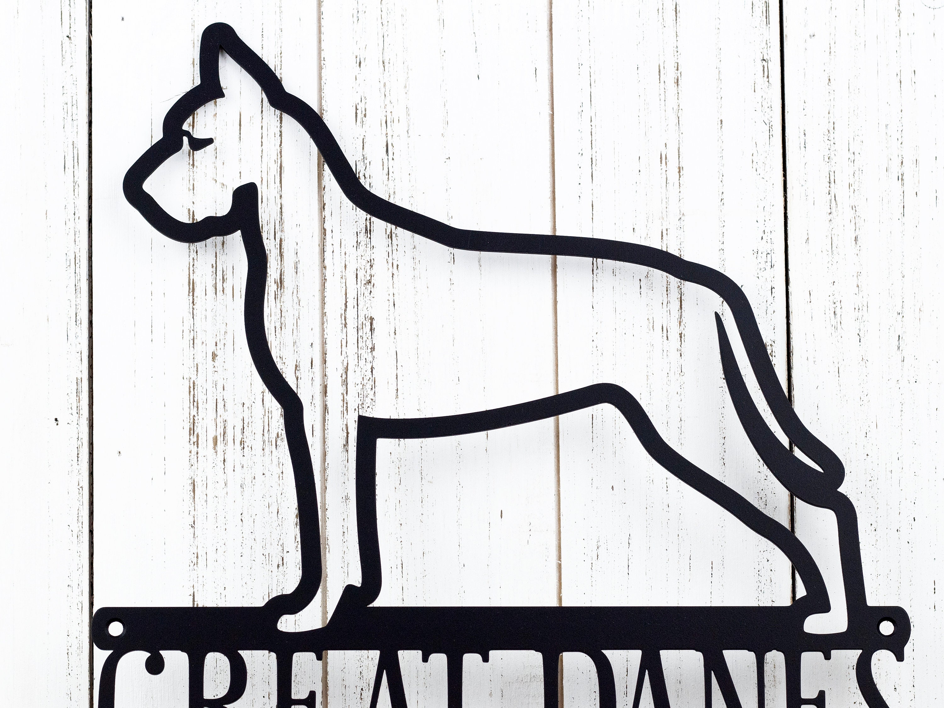 Great Dane Metal Wall Art, Metal Sign, Outdoor Sign, Beware of Dog Sign