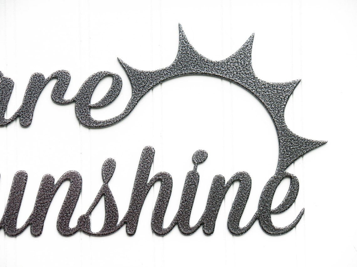 You Are My Sunshine Metal Sign Silver 17x7.25 Word Art Etsy