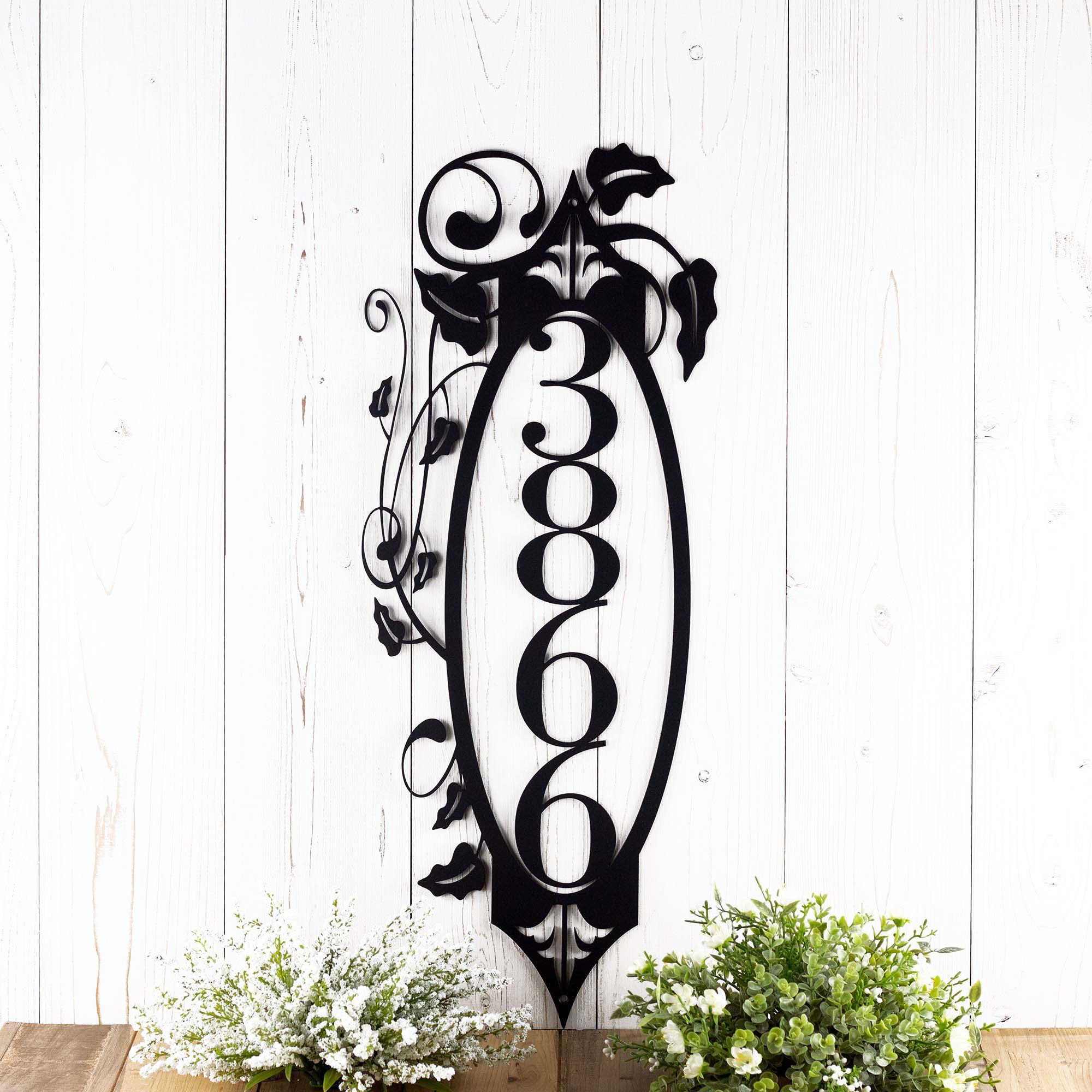 House Numbers, Address Sign, Vertical Outside Sign, Custom Address