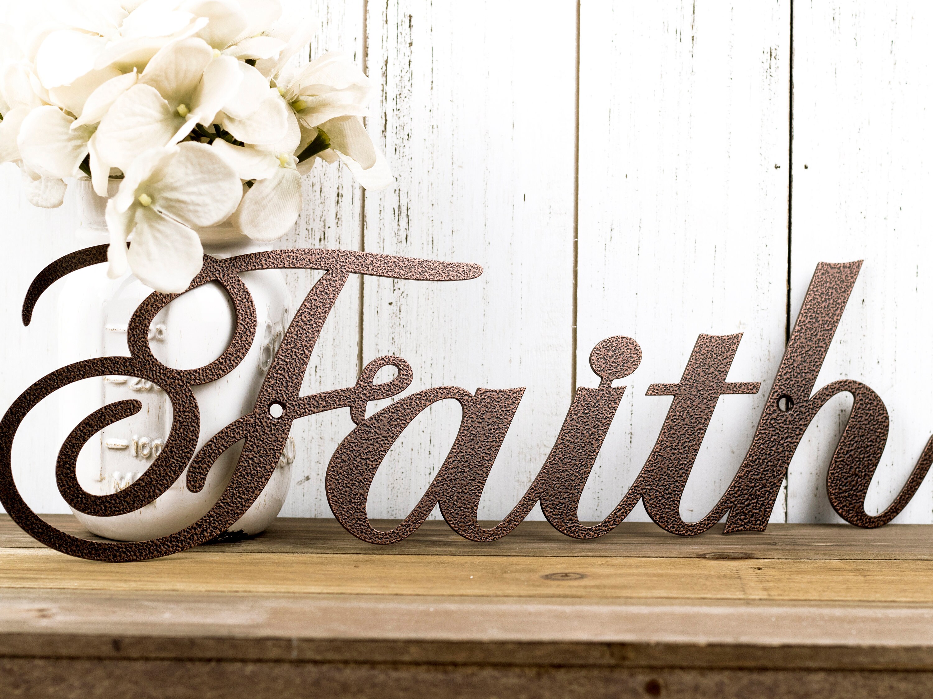 Faith Metal Sign Religious Decor Metal Wall Art Spritual Decor