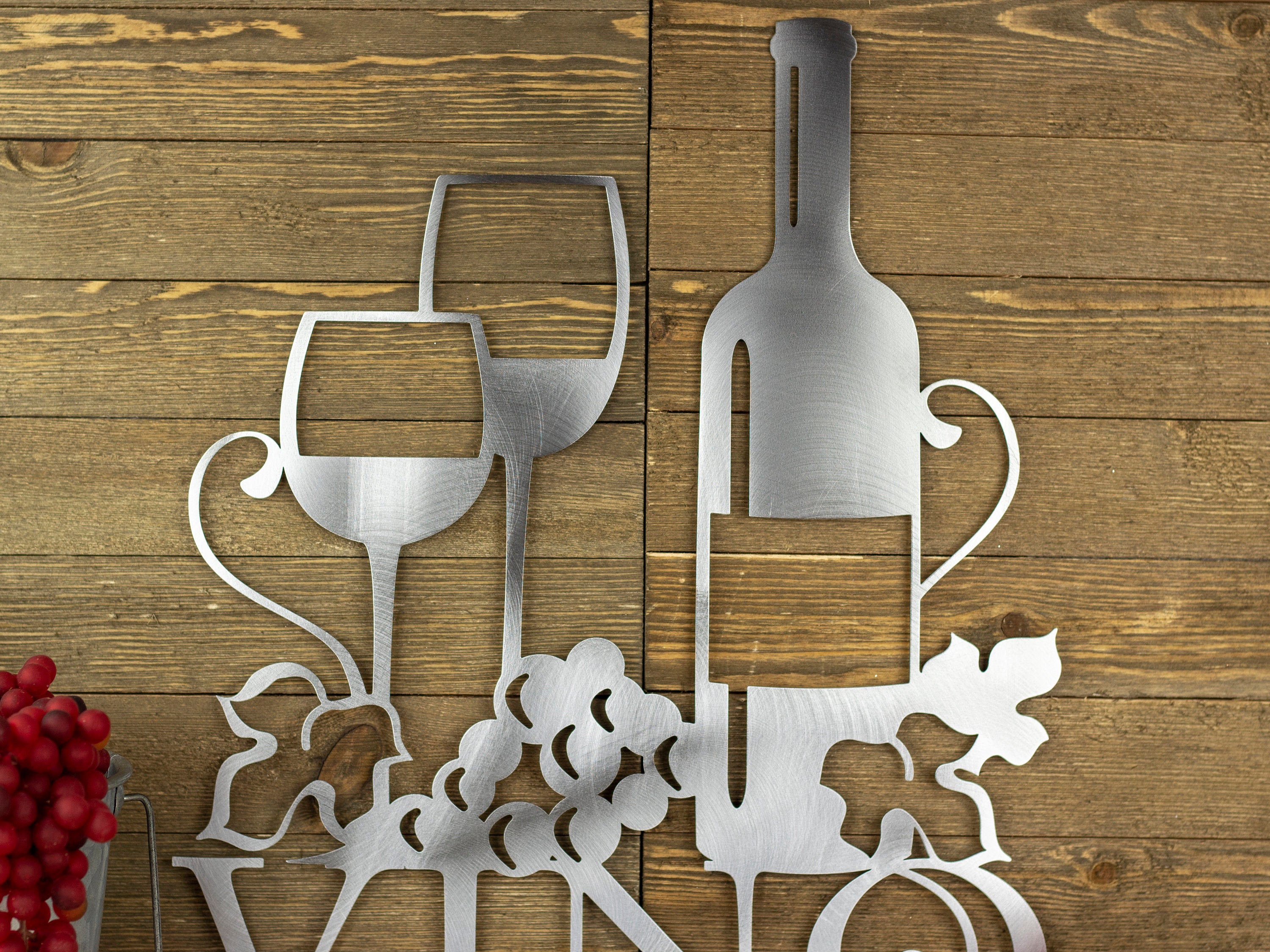 Vino Metal Wall Art Wine Vino Wine Sign Wine Wall Decor Wine
