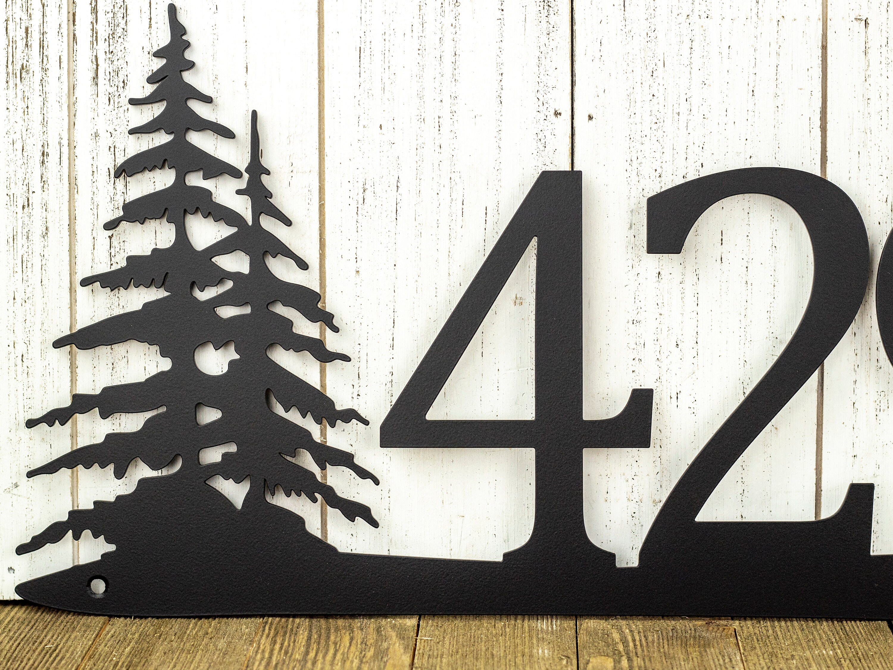 house numbers in metal
