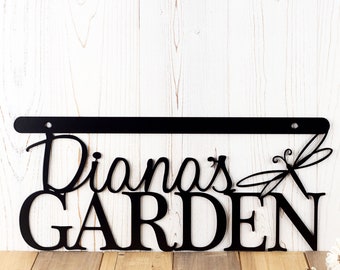 Custom Garden Name Sign, Metal Sign, Custom Metal Sign, Metal Wall Art, Garden Name, Gardening, Personalized Sign