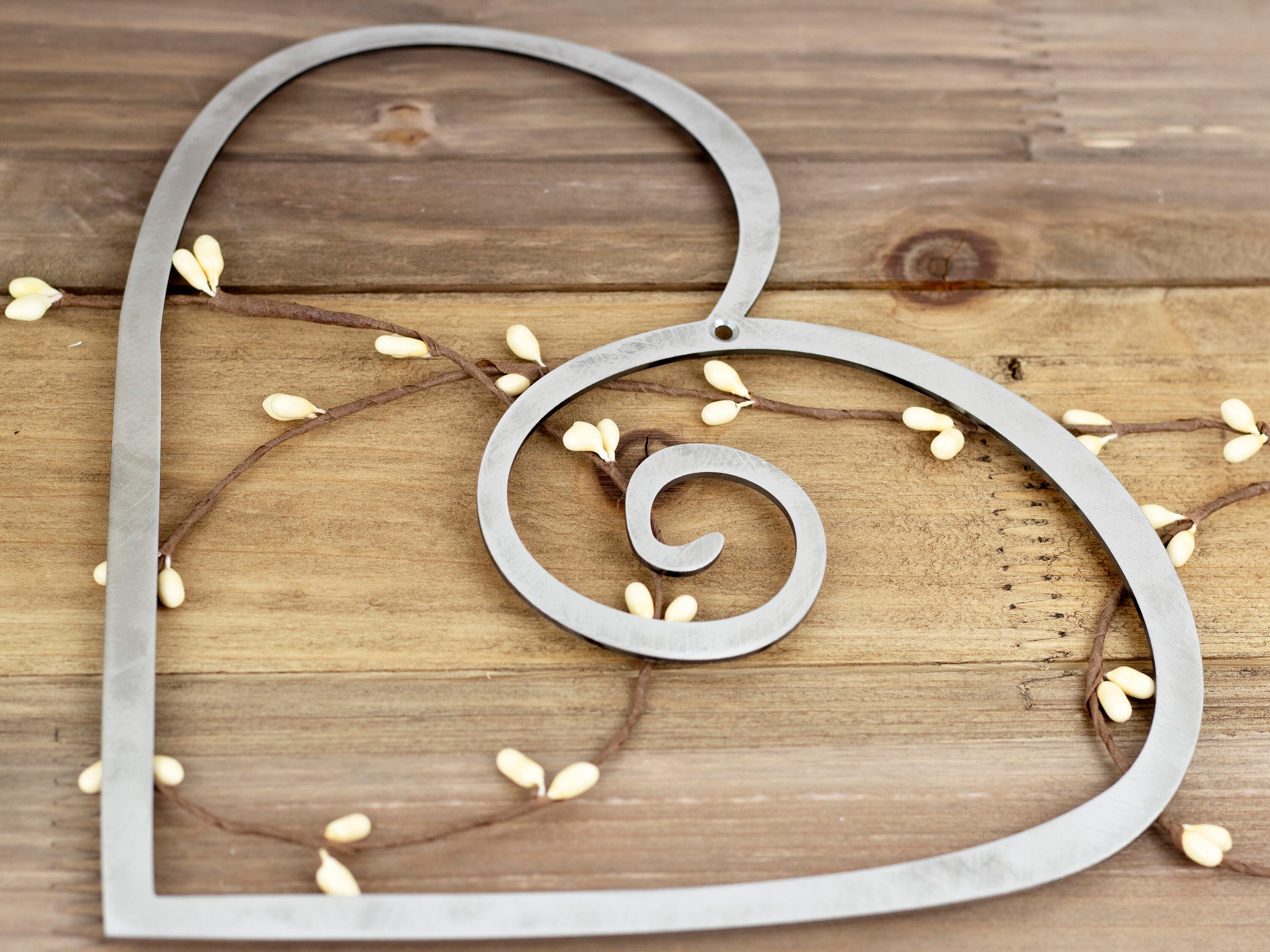 Heart Metal Wall Art, Wedding Decor, Valentines Gift, Love Wall Art