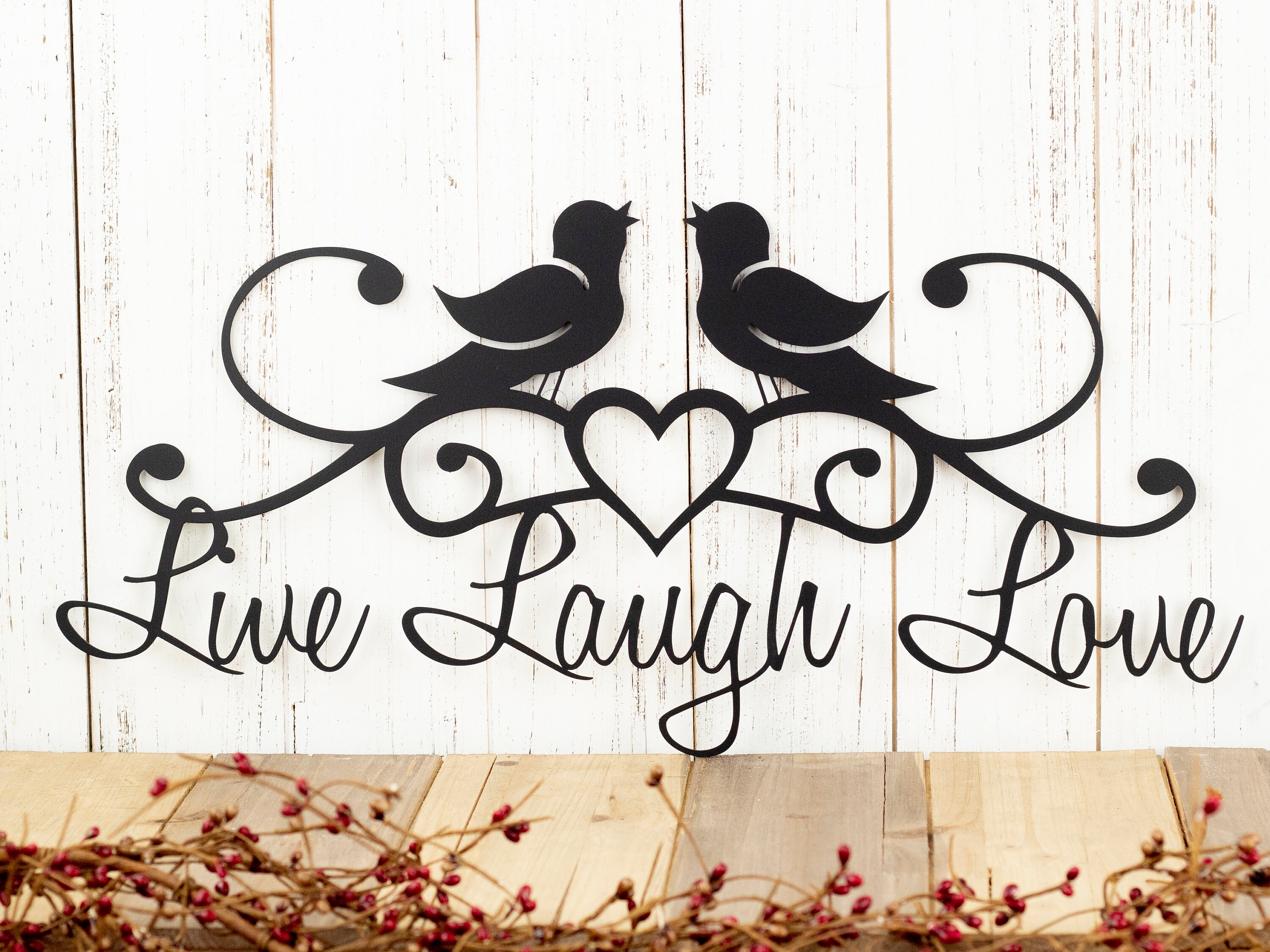 Live Laugh Love Metal Wall Art Kitchen Wall Decor Metal Sign