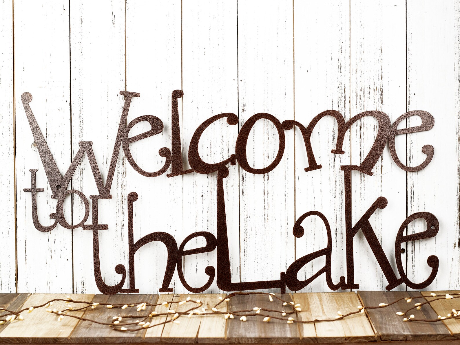 Welcome to the Lake Metal Wall Decor Lake House Decor - Etsy