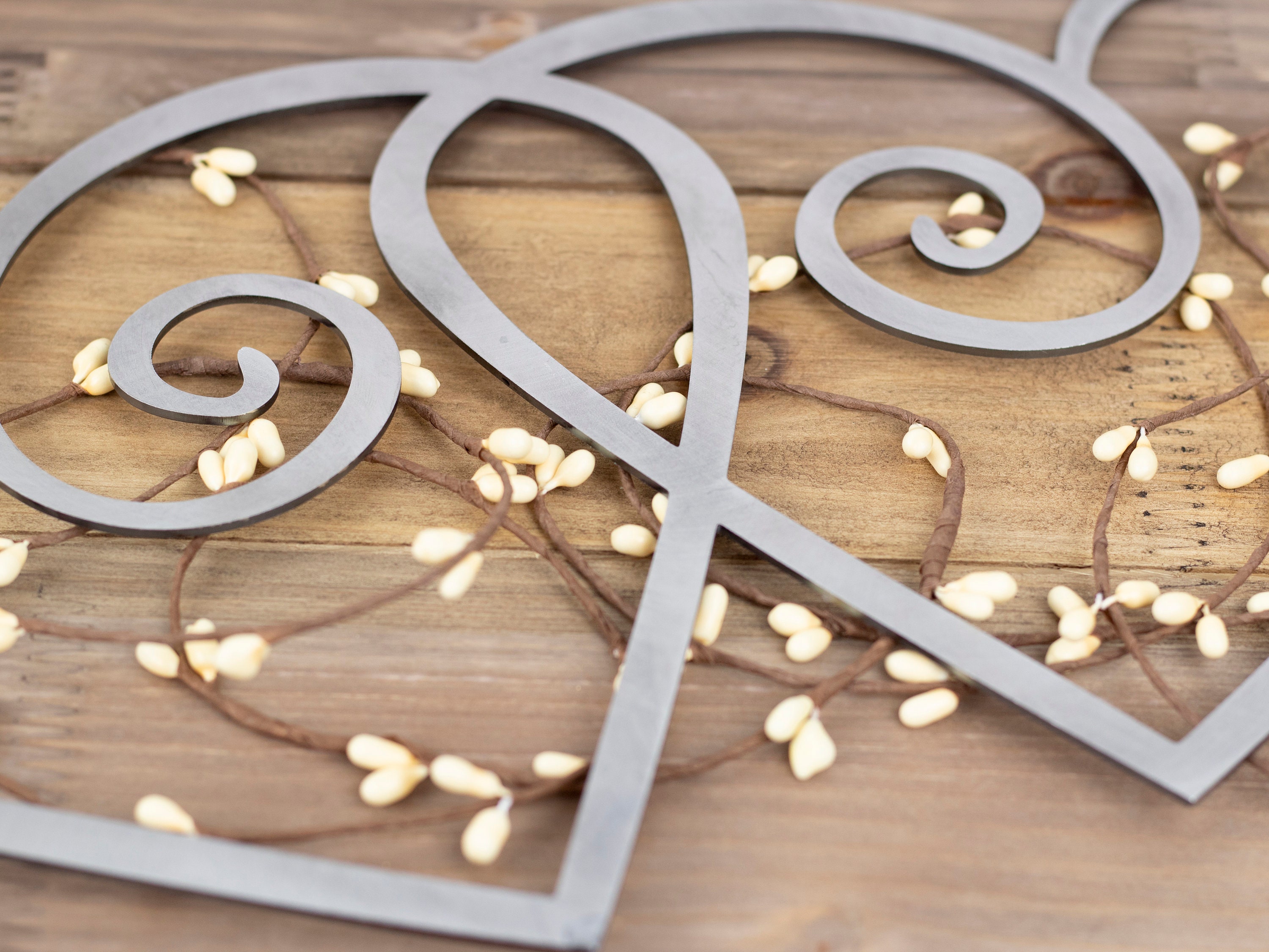 Hearts Metal Wall Art Wedding Gift Wedding Decor Metal Etsy