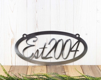 Established Sign for House, Metal Sign Outdoors, Outside Sign Personalized, Est Family Sign, Housewarming Gift