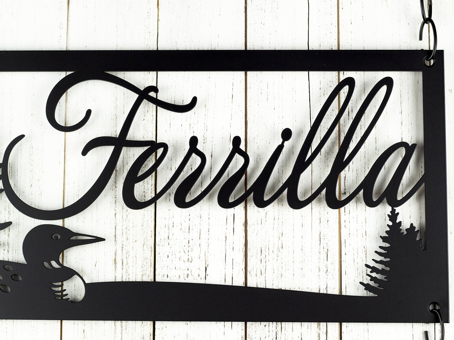 Custom Family Name and Address Metal Signs Black Loon Etsy