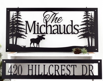 Custom Family Last Name Metal Sign, Address Sign, House Number, Personalized Sign, Custom Sign, Metal Wall Art