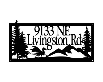 9133 NE Livingston Rd Address Sign
