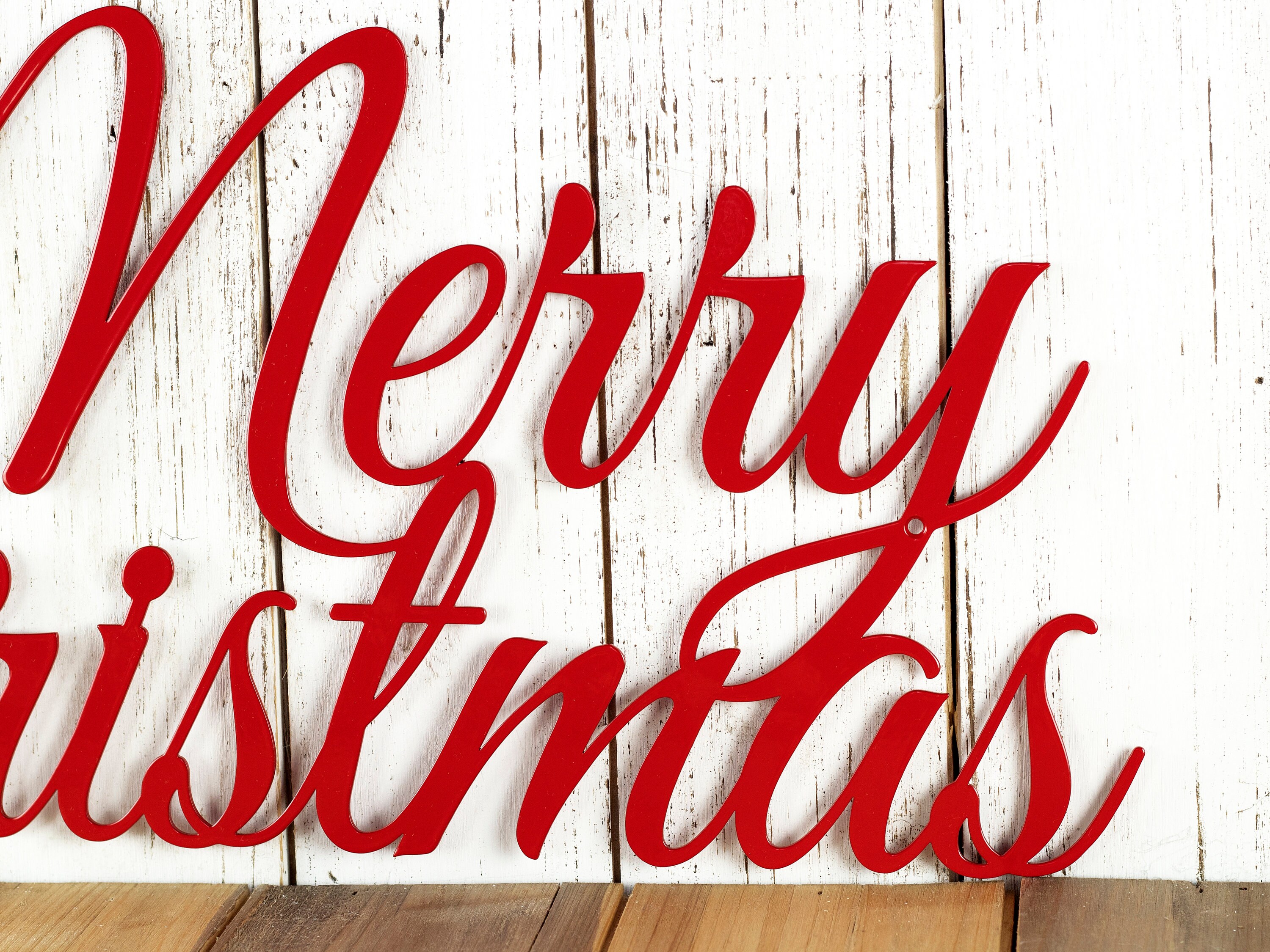 Merry Christmas Sign Metal Wall Art Farmhouse Christmas Christmas