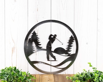 Golf Art for Wall, Metal Sign Outdoors, Golf Gift for Men, Golf Gifts for Fathers Day