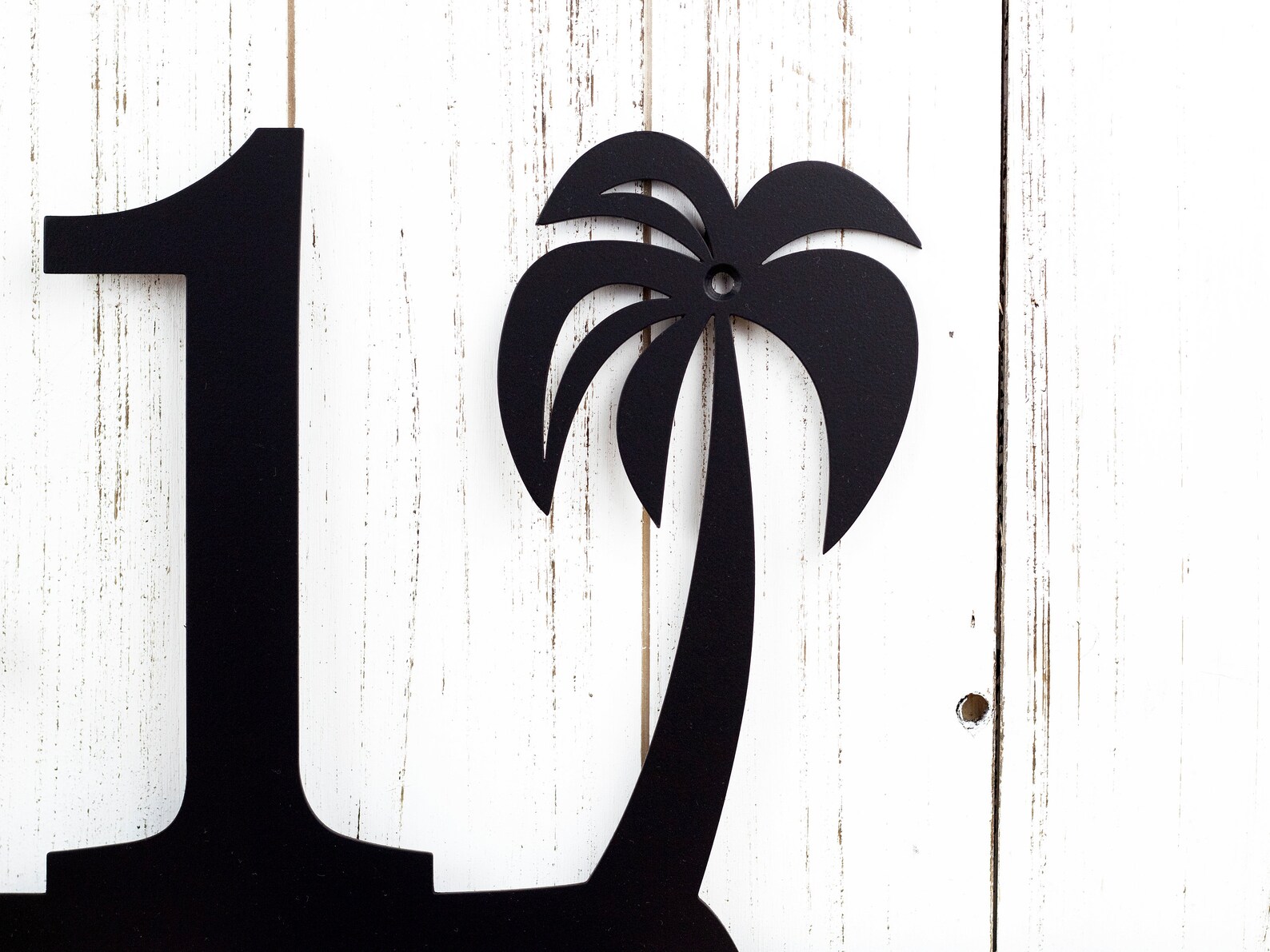 Palm Tree House Number Metal Sign Outdoor Sign House Etsy