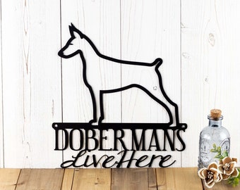 Doberman Metal Wall Art, Doberman Pinscher, Metal Sign, Dog Sign, Outdoor Sign, Doberman Sign, Wall Hanging