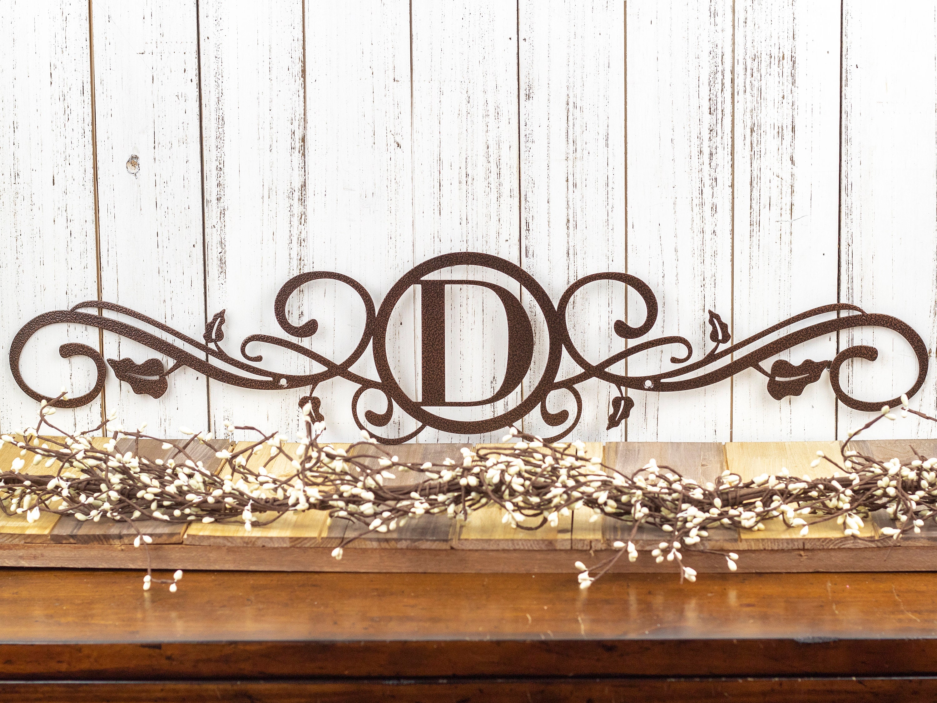 Monogram Metal Sign Custom Personalized