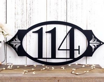 Metal Address Plaque | House Numbers | Outdoor Sign | Metal Wall Art | House Number Sign | Custom Metal Sign | Custom Address