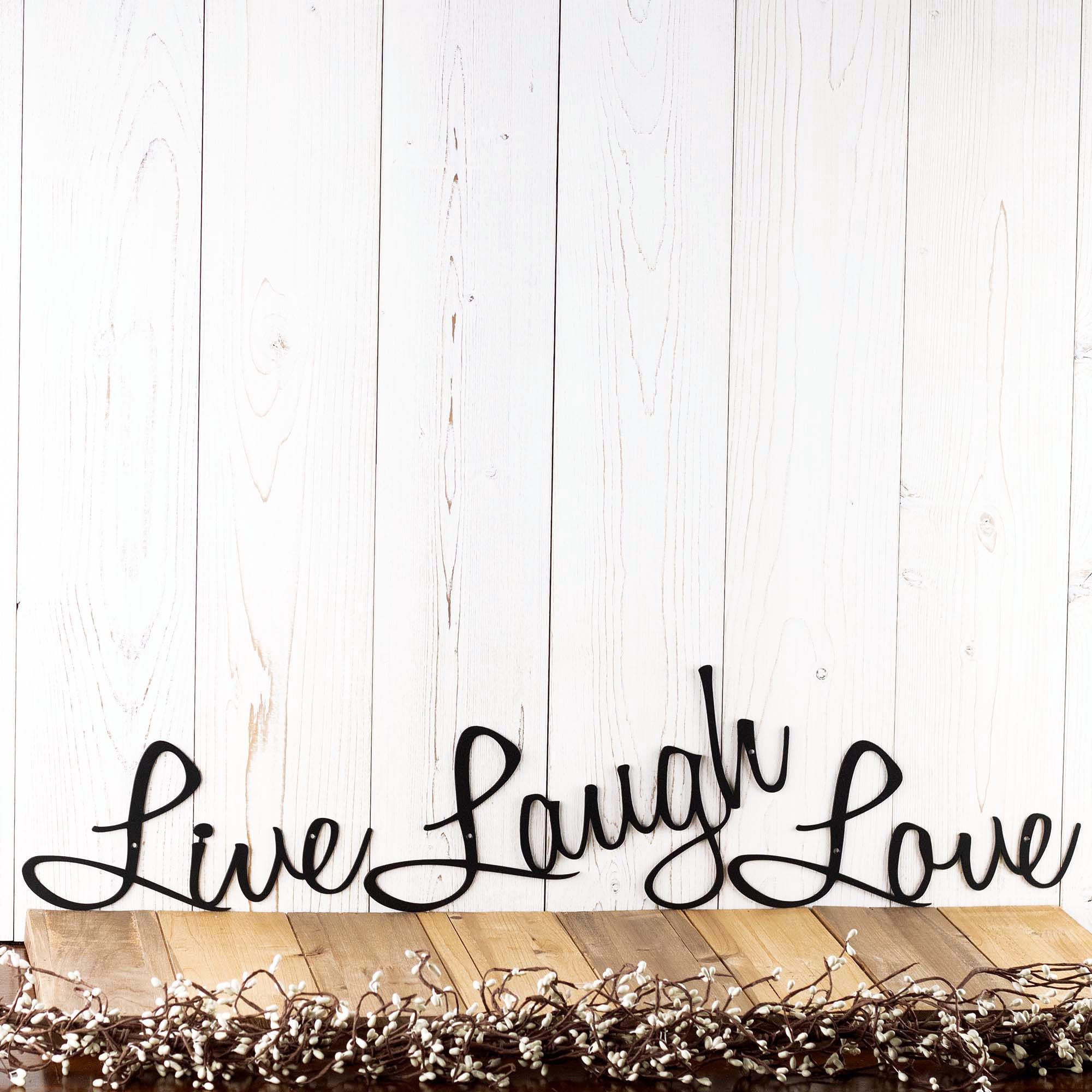 Live Laugh Love Wall Decor, Metal Sign, Patio Decor, Lake House Decor