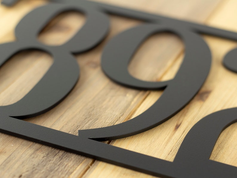 Rustic House Numbers on a Custom Metal Sign for Farmhouse Etsy