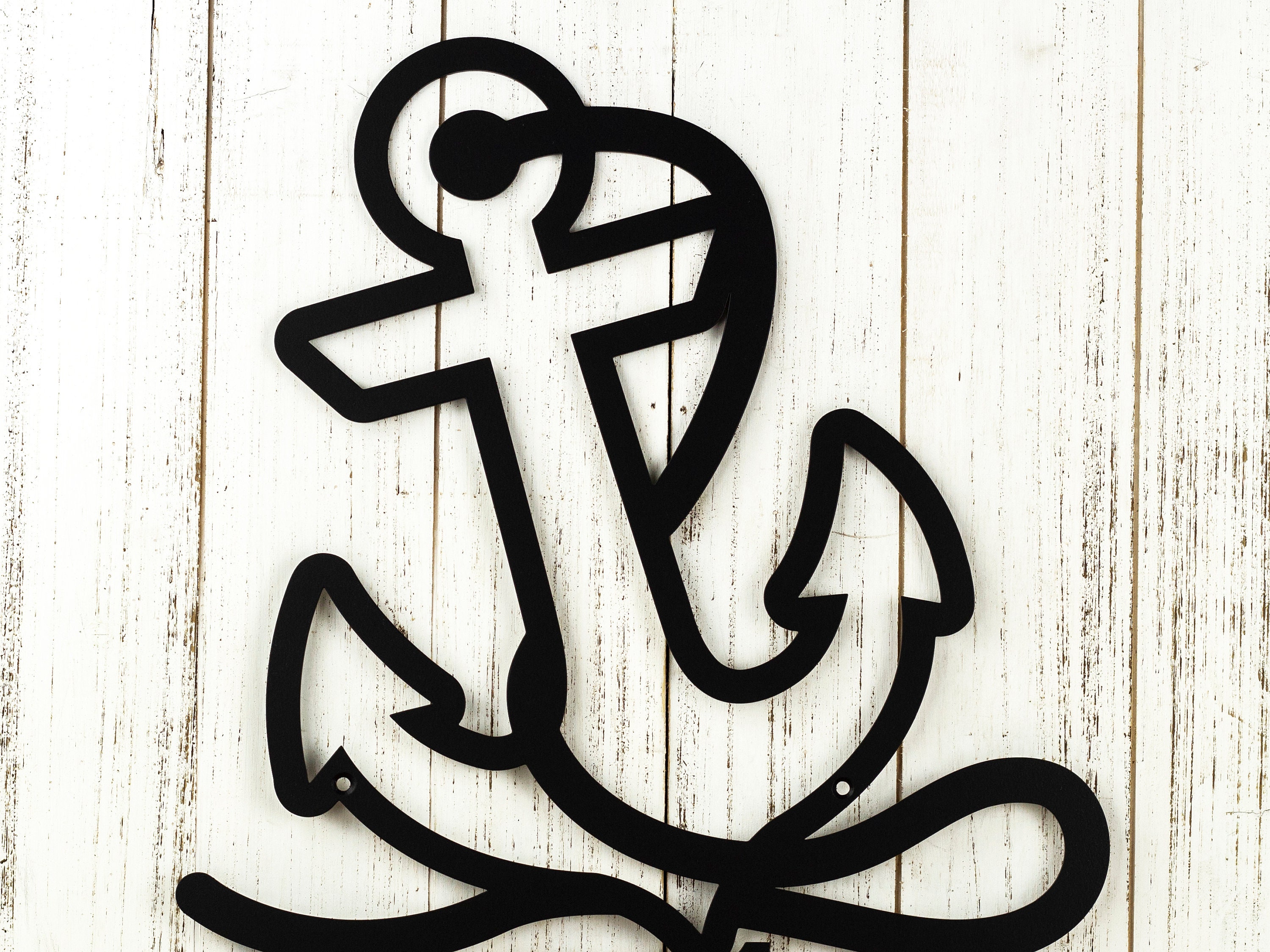 Nautical House Numbers Metal Black 13x175 Laser Cut