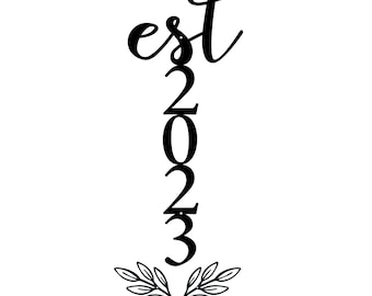 est 2023 and Olive Branch Metal Signs