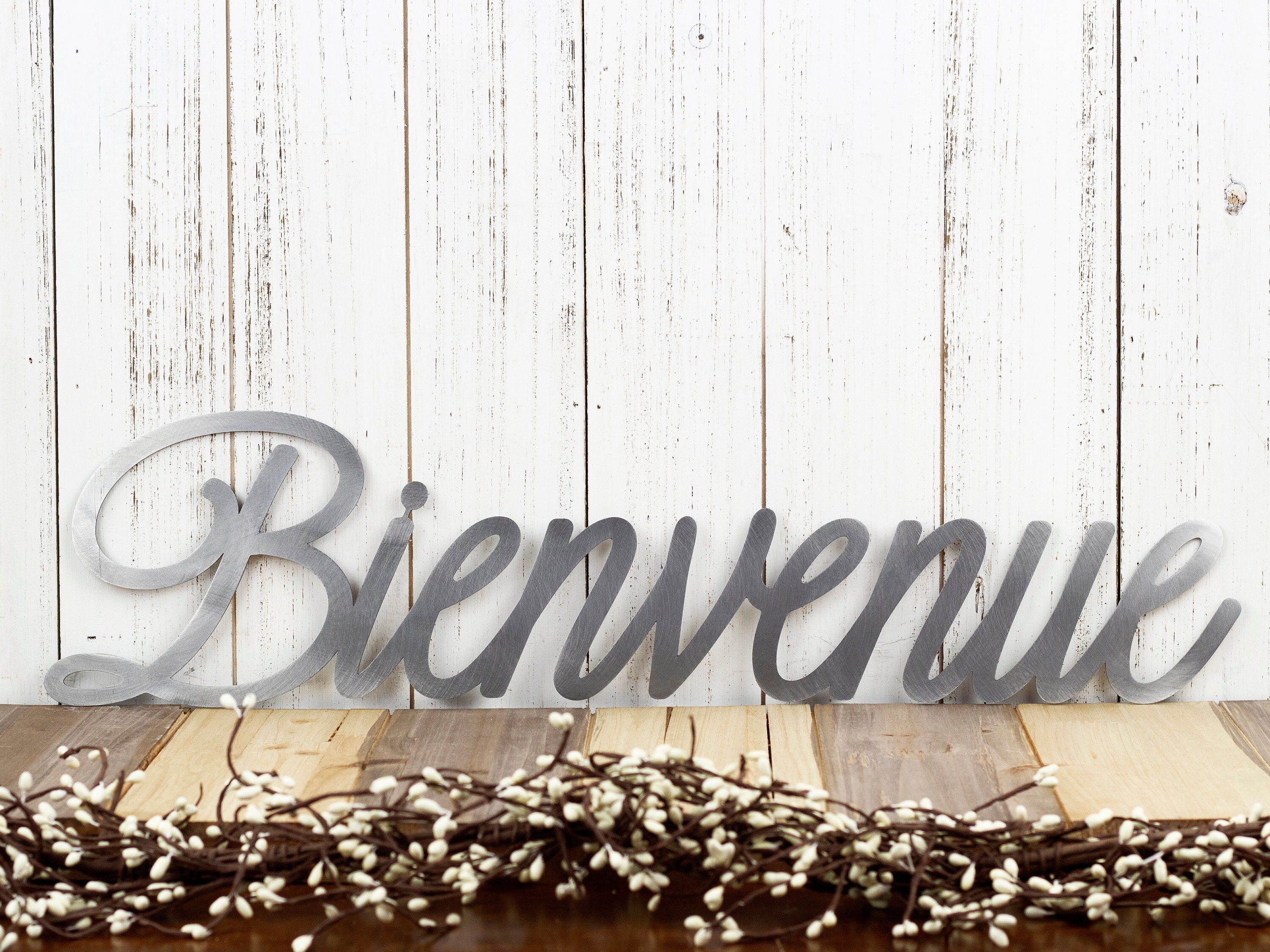 Bienvenue French Welcome Metal Wall Art Welcome Welcome Sign