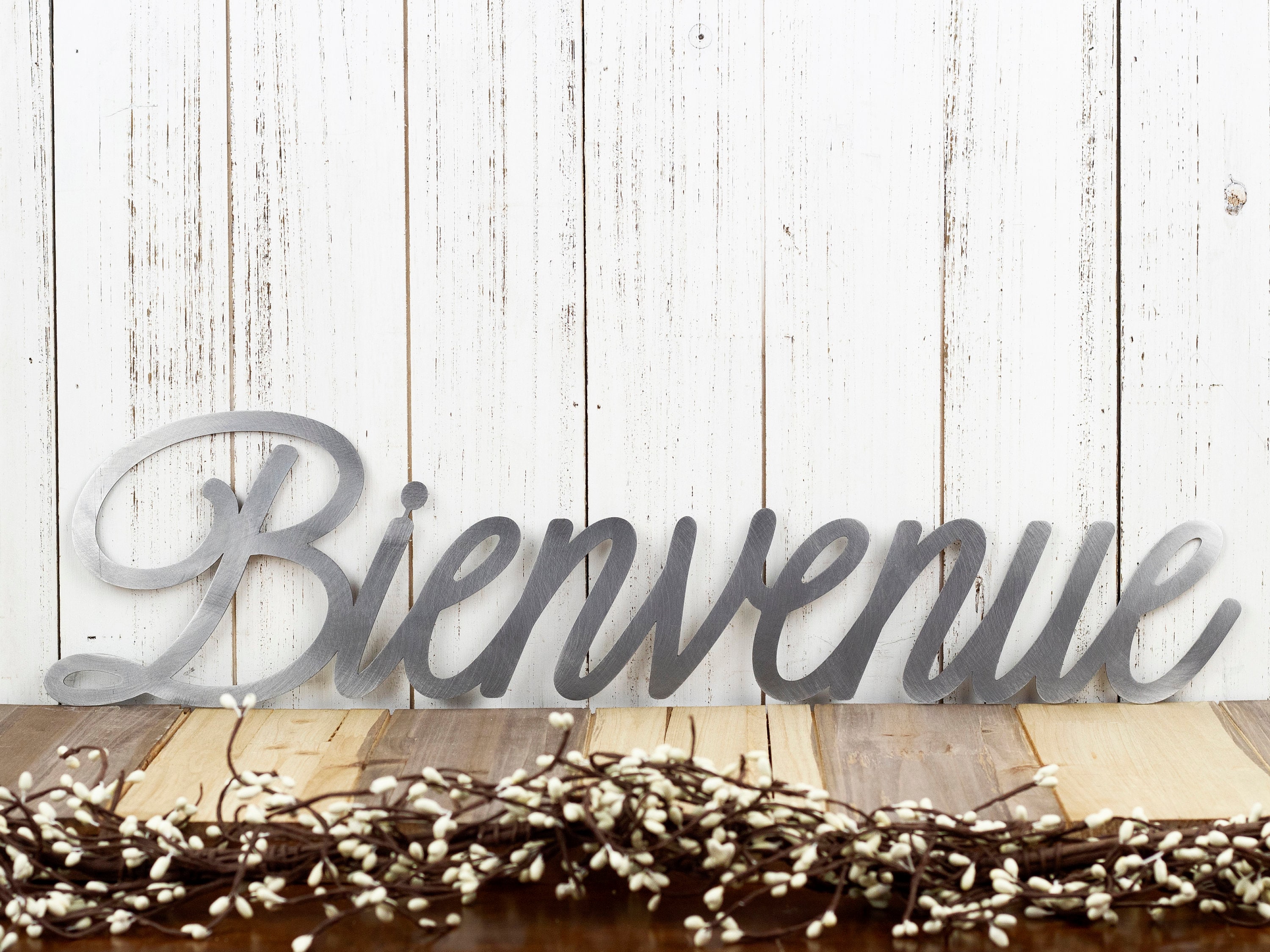 Bienvenue French Welcome Metal Wall Art Welcome Welcome Sign