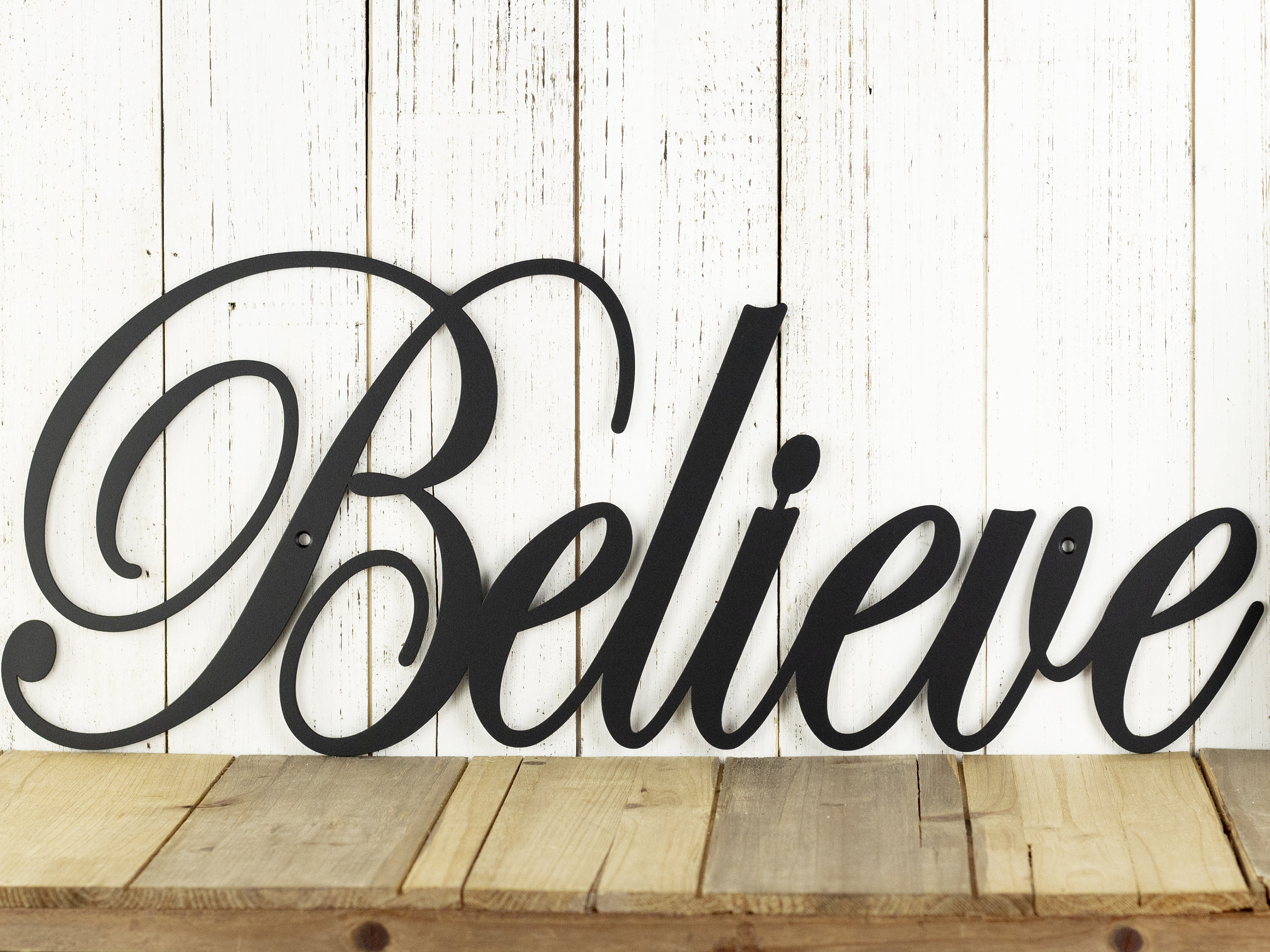 Believe Metal Wall Art | Metal Sign | Christmas Decor | Metal Wall