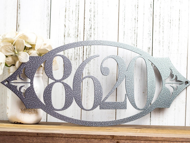 House Number Sign Metal Wall Art Outdoor Metal Sign Wall Art Outdoor