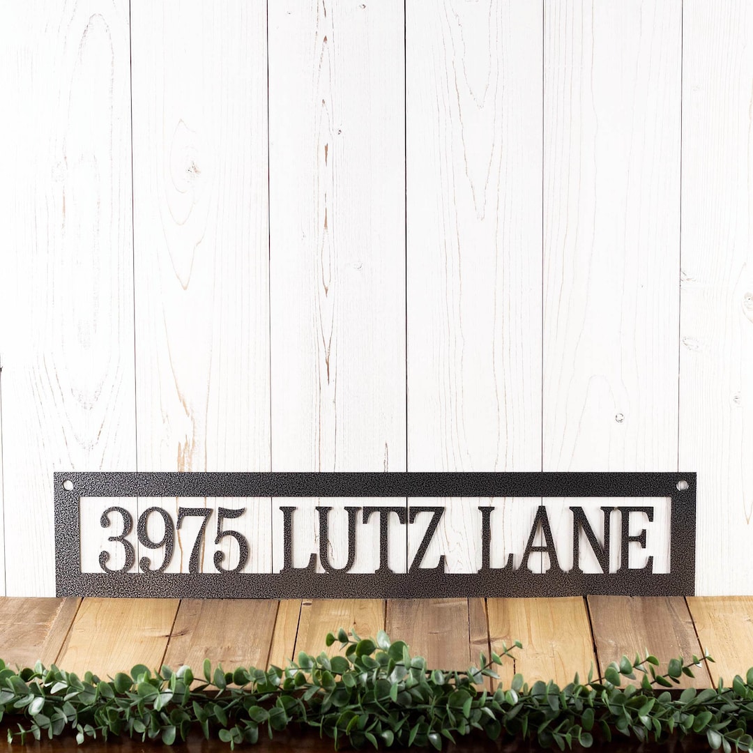 Address Plaque for House, Laser Cut Metal, Address Numbers