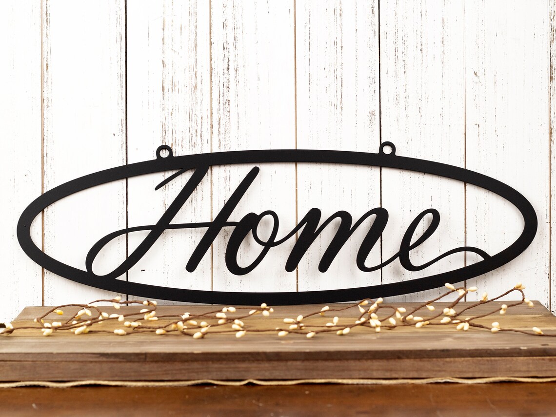 Metal Home Sign Metal Wall Art Metal Outdoor Sign Metal Etsy