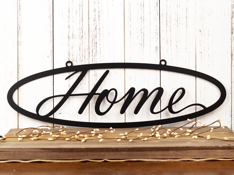 Metal Home Sign Metal Wall Art Metal Outdoor Sign Metal Etsy