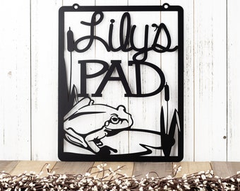 Garden Signs Personalized, Metal Sign Outdoors, Frog Decoration, Gardener Gifts