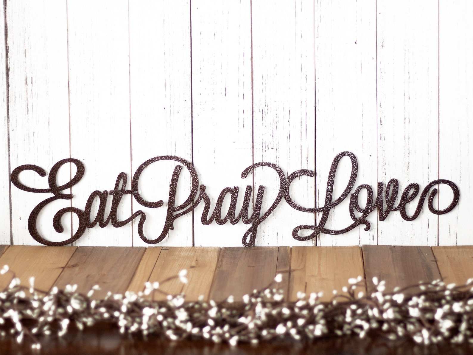 Eat Pray Love Kitchen and Dining Metal Wall Art Kitchen Wall Etsy