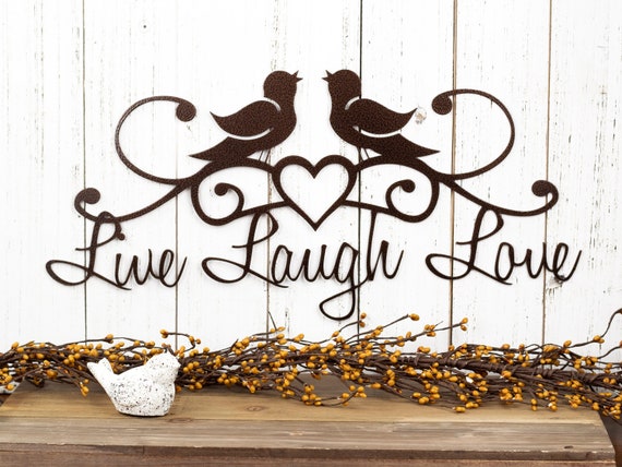 Live Laugh Love Birds Wall Decor Rustic Lake Ireland - Live Laugh Love Metal Wall Hanging Live Laugh Love Birds Wall Decor Rustic Lake Ireland - Live Laugh Love Metal Wall Hanging