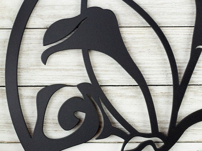 Calla Lily Flower Garden Sign Outdoor Metal Wall Art Etsy