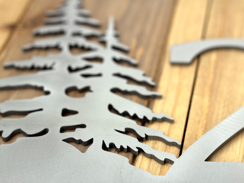 Rustic Metal House Number Metal Sign Custom Sign Pine Etsy