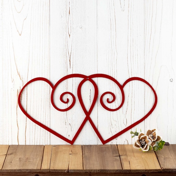 Heart Metal Wall Art, Metal Sign, Valentines Day Decor  display picture 1